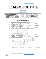 grade 7 assignments