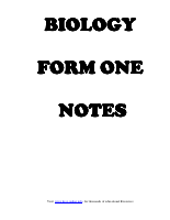 BIOLOGY NOTES FORM 1-4 BOOKLET.pdf - dirzon